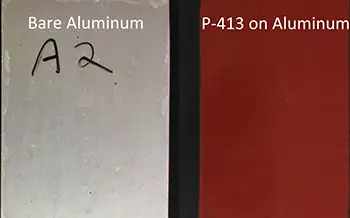 Bare Aluminum vs P-413 on Aluminum