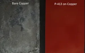 Bare Copper vs P-413 on Copper