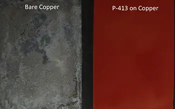 Bare Copper vs P-413 on Copper