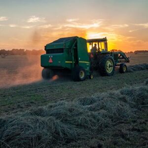 Tractor in field