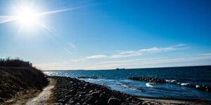 Sunshine on the ocean