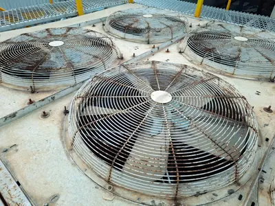 Rusted HVAC Fans