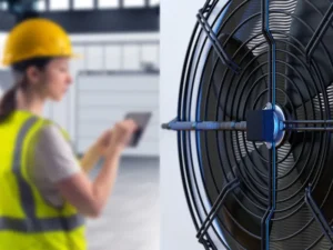 Woman Checking over HVAC